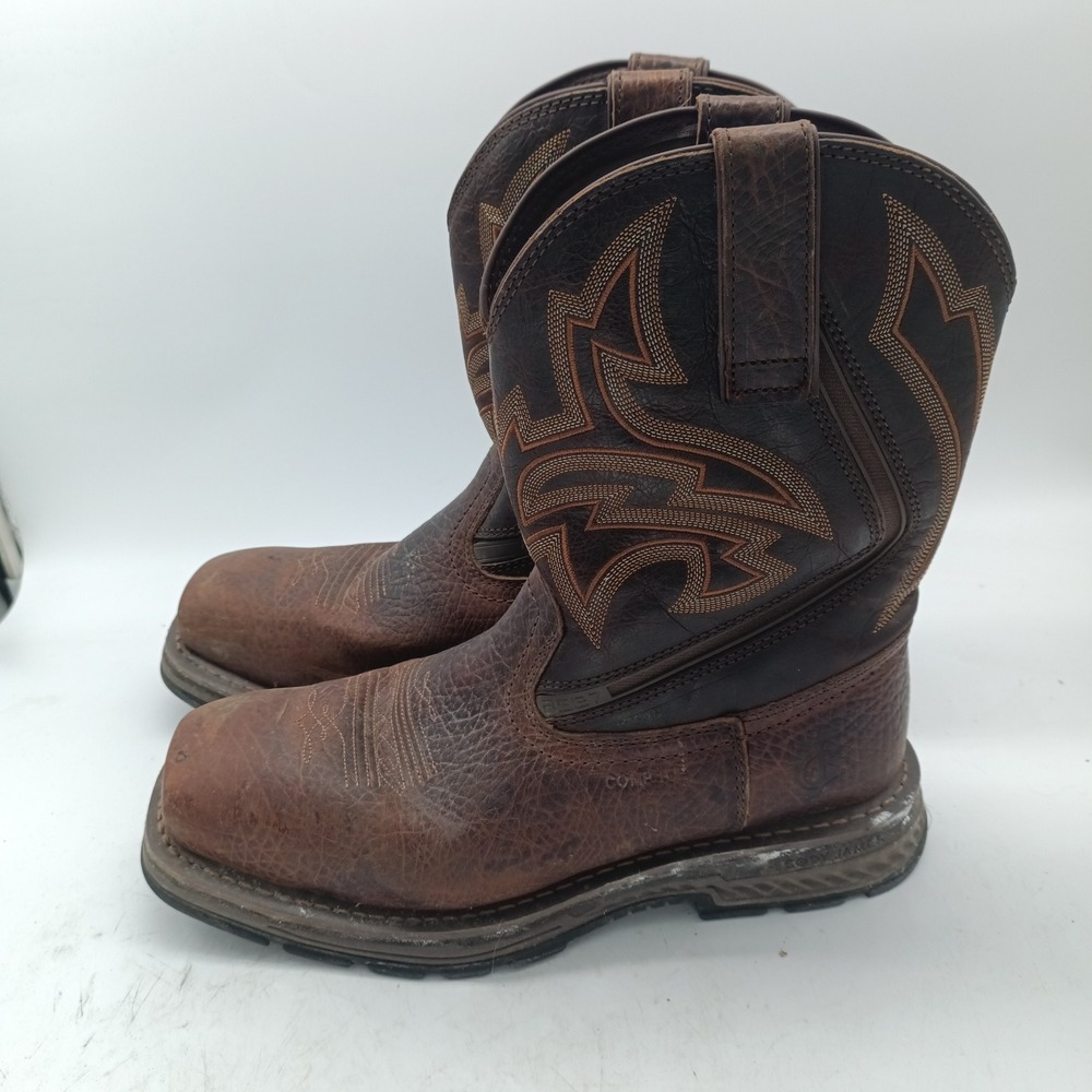Cody James Mens 10.5EE Brown Leather Composite Toe Western Work Boots s2